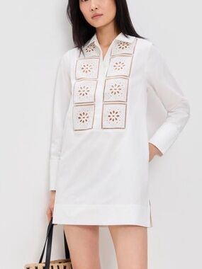 Aligne Crocheted Panel Mini Dress